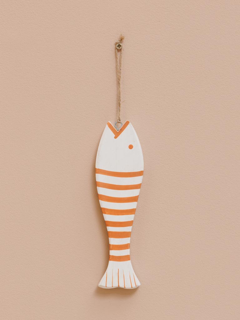 Small hanging orange & white fish - 4