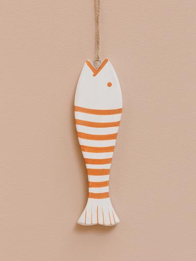 Petite suspension poisson orange & blanc