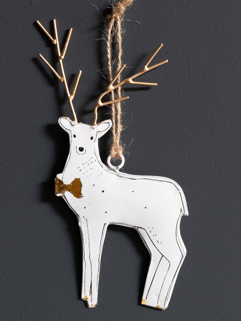 Hanging white chic deer - 3