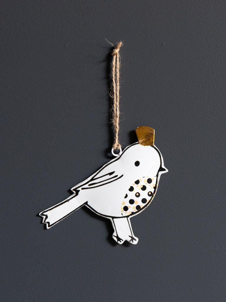 Hanging white bird with crown - 1