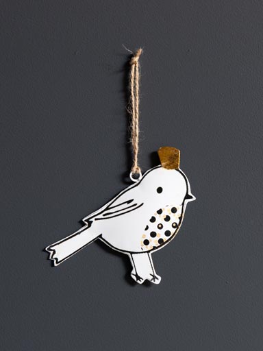 Hanging white bird with crown