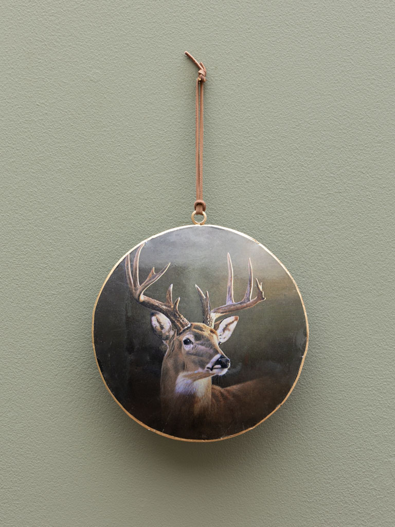 Hanging flat ball with deer - 1