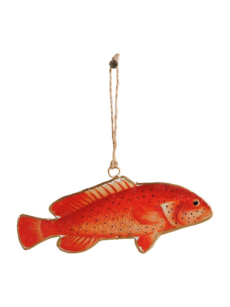 Fish hanging red & black dot - 2