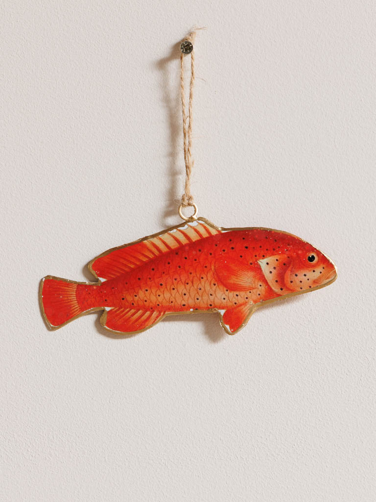 Fish hanging red & black dot - 1