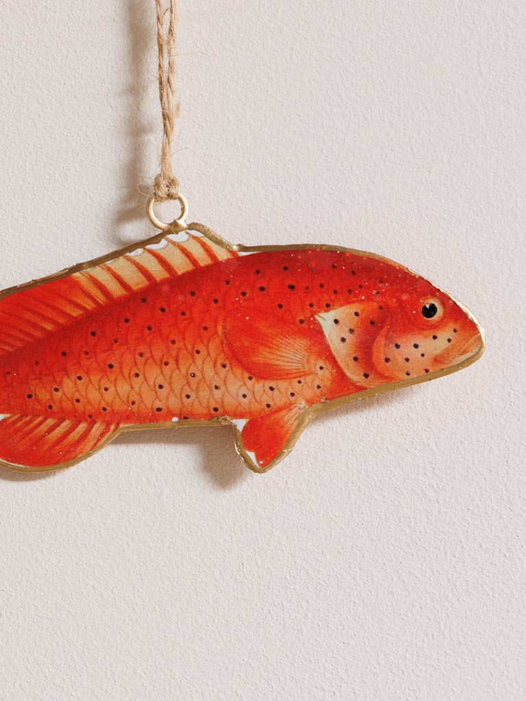 Fish hanging red & black dot - 3