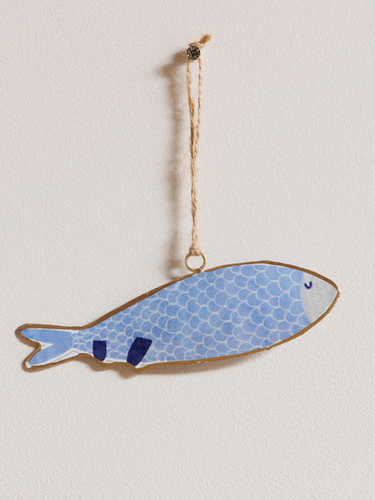 Blue fish hanging - 1