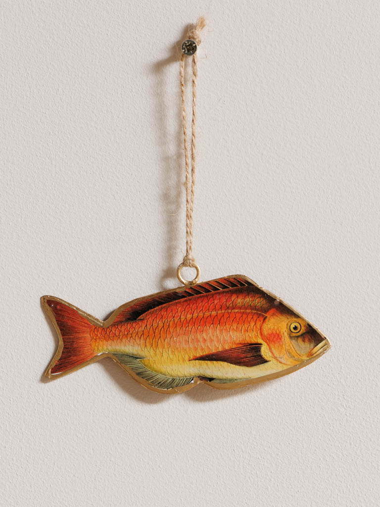 Fish hanging red & orange - 1