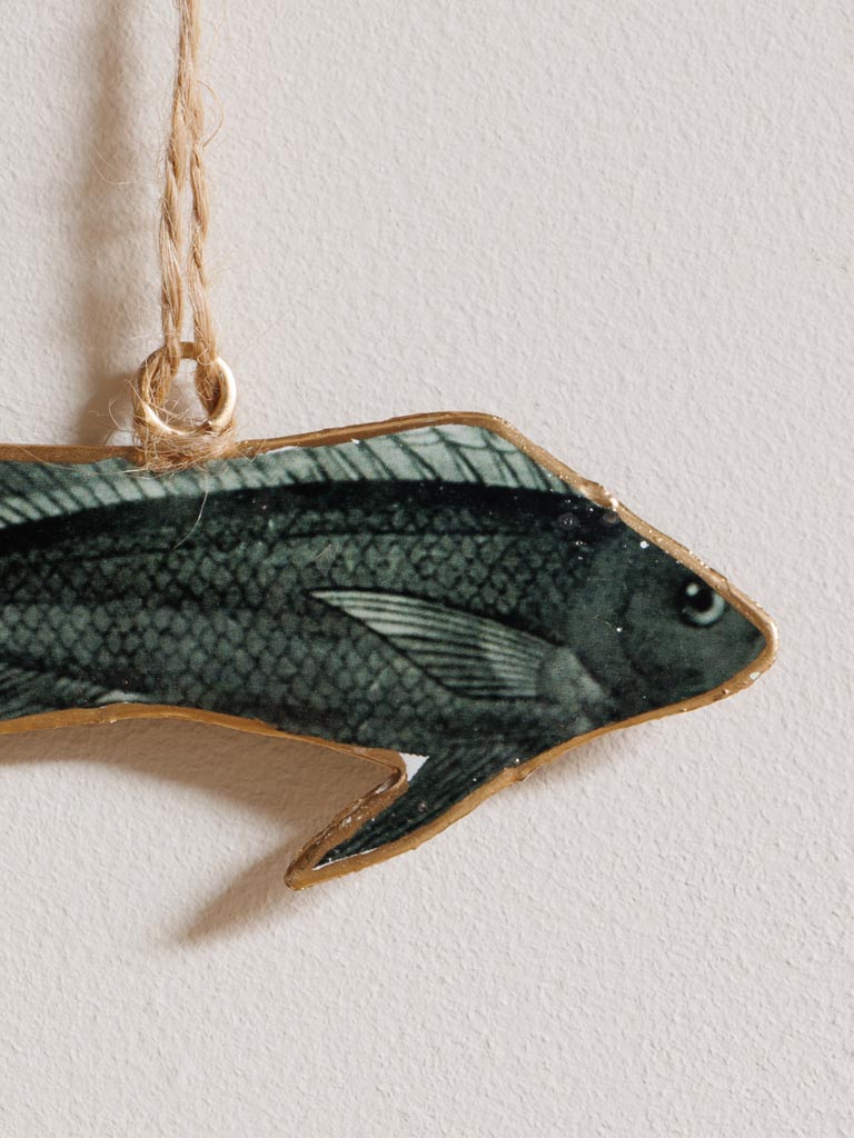 Fish hanging grey & green - 3
