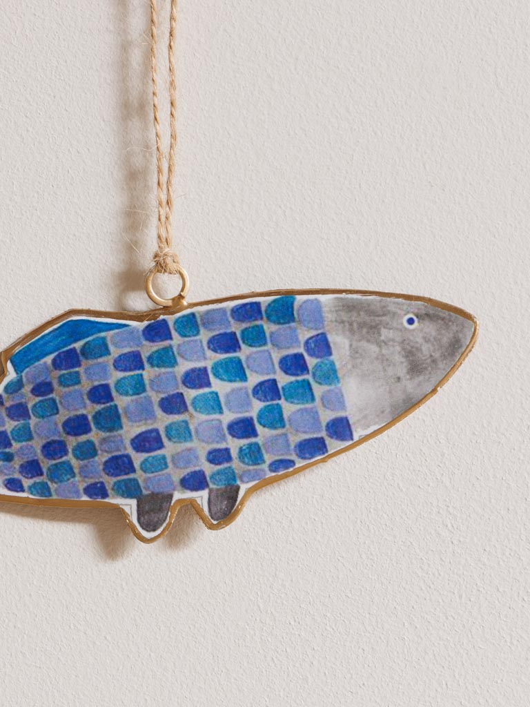 Fish hanging blue 2 tones scales - 3