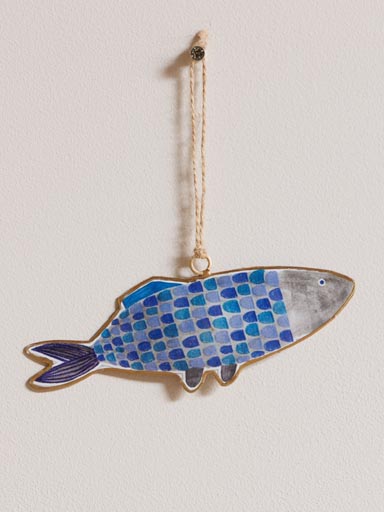 Fish hanging blue 2 tones scales