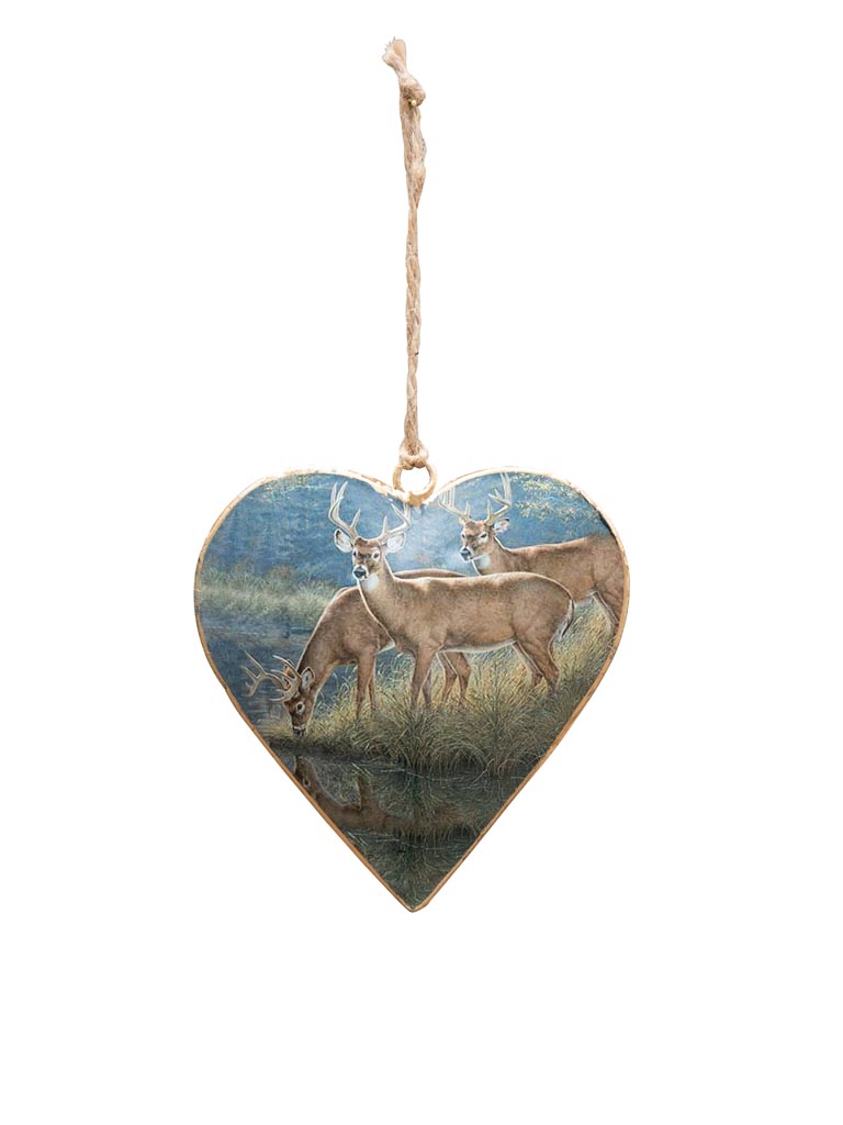 Hanging heart with deer - 2
