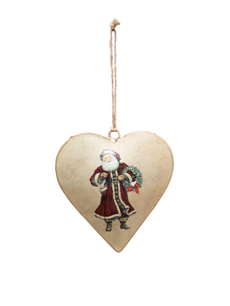 Hanging heart with santa - 2