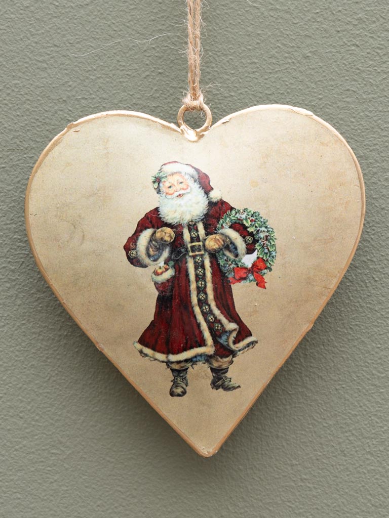 Hanging heart with santa - 3