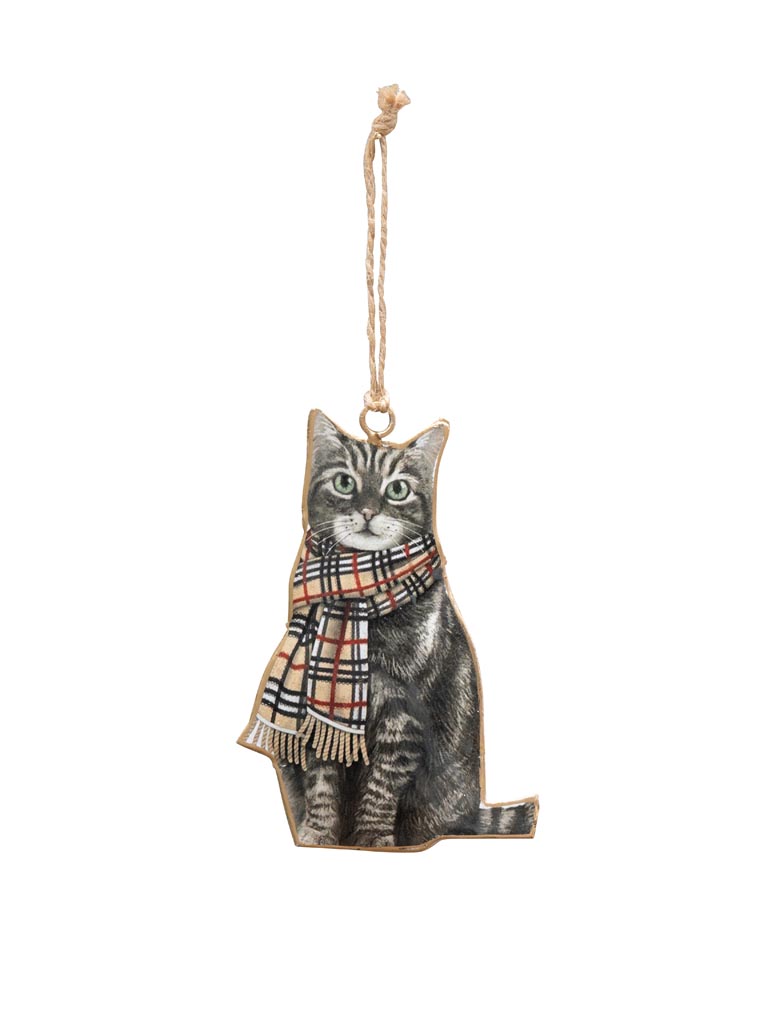 Hanging cat with scarf - 2