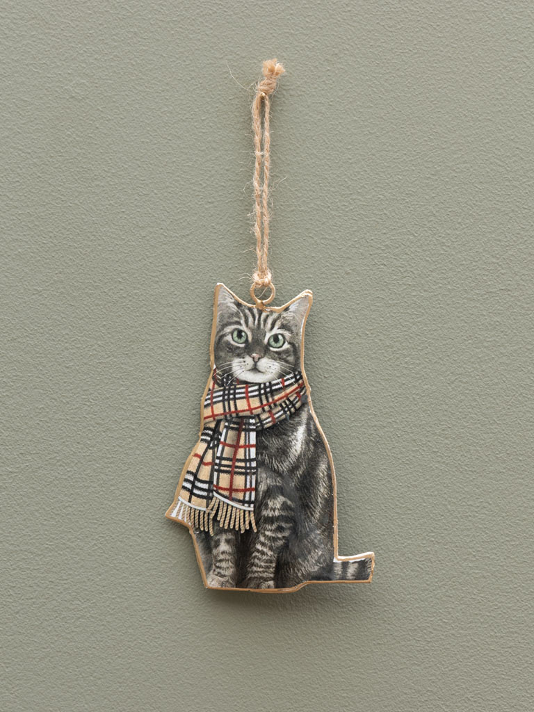 Hanging cat with scarf - 1