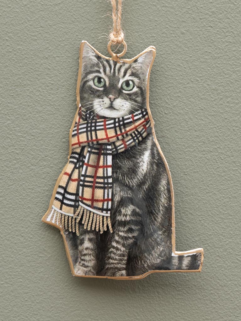 Hanging cat with scarf - 3