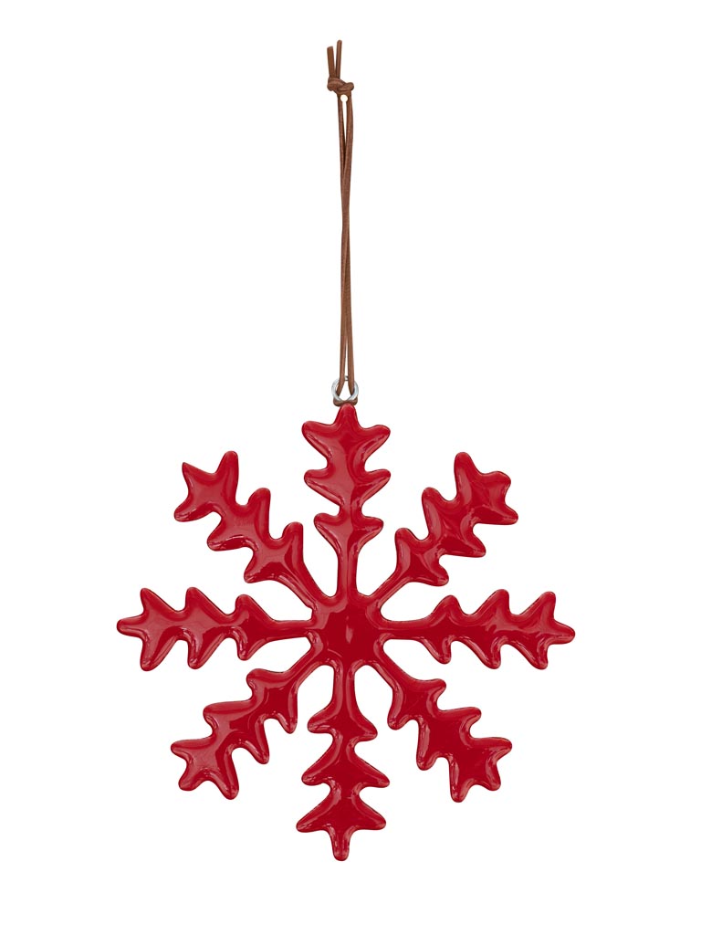 Hanging red snowflake - 2