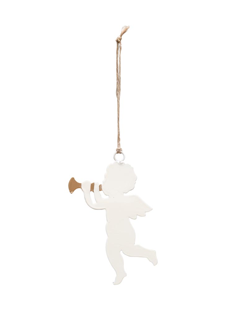Hanging white musician angel - 2