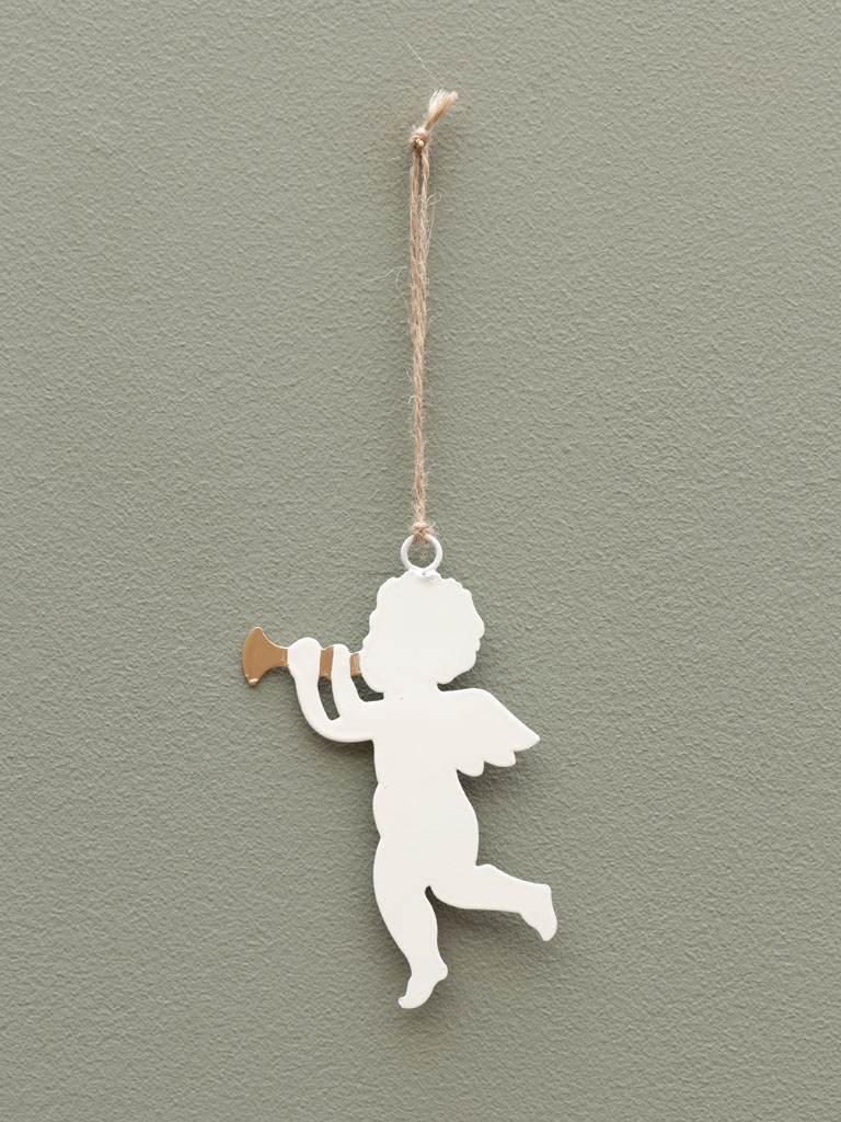 Hanging white musician angel - 1