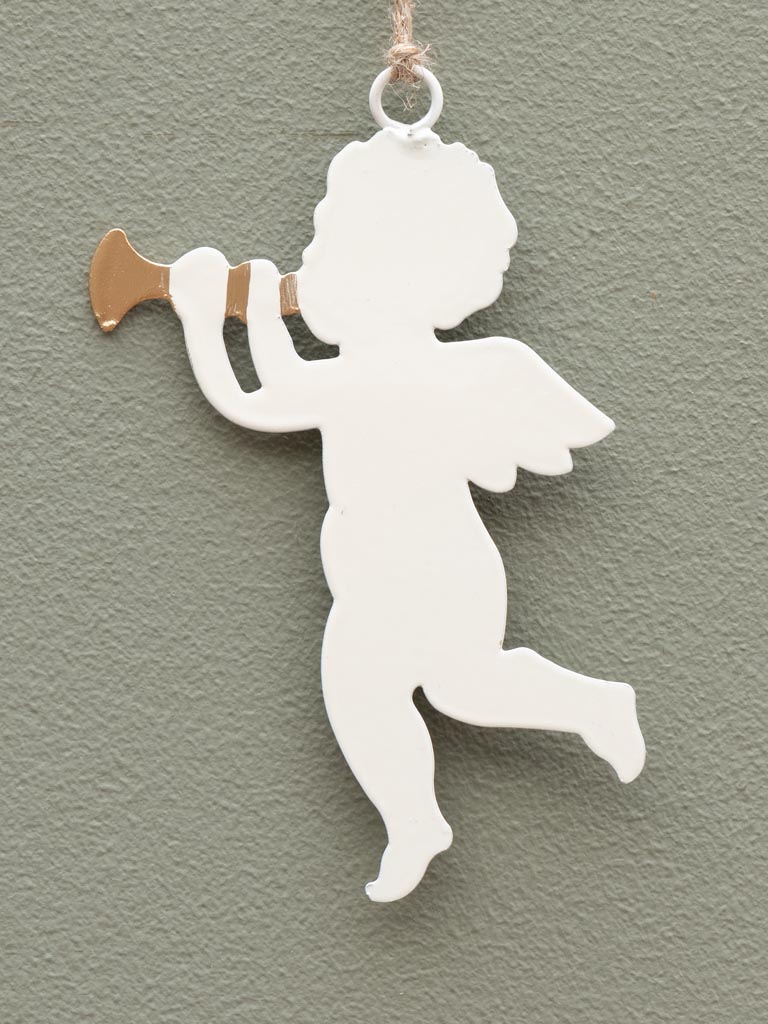 Hanging white musician angel - 3