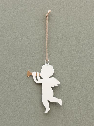 Hanging white musician angel