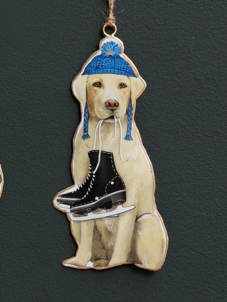 S/2 suspensions Chien et Patins - 4
