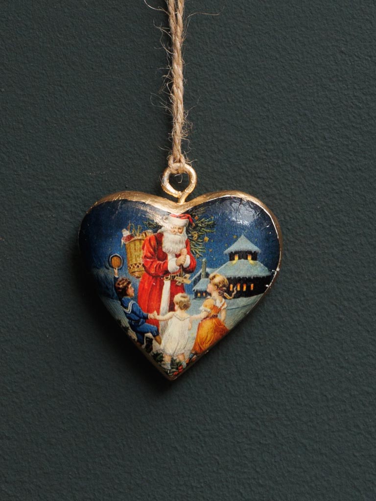 S/2 suspensions Coeurs père Noël - 3