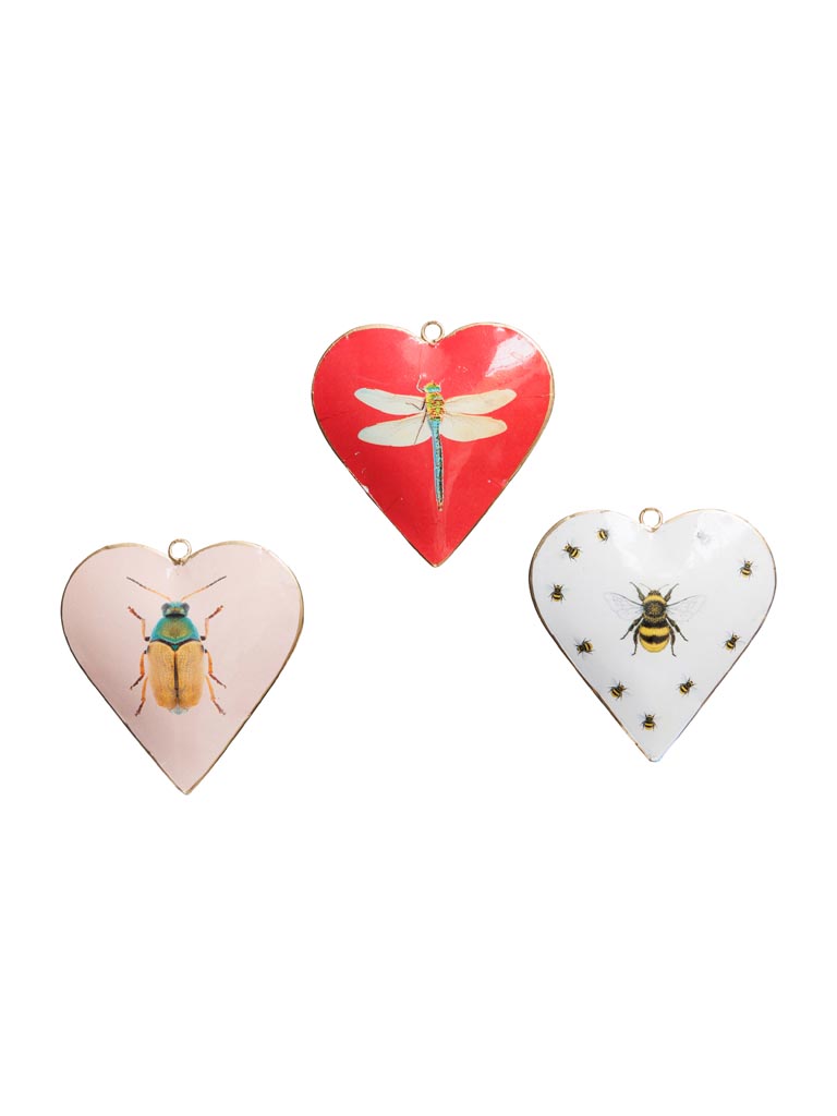 S/3 suspensions Coeurs Insectes - 2
