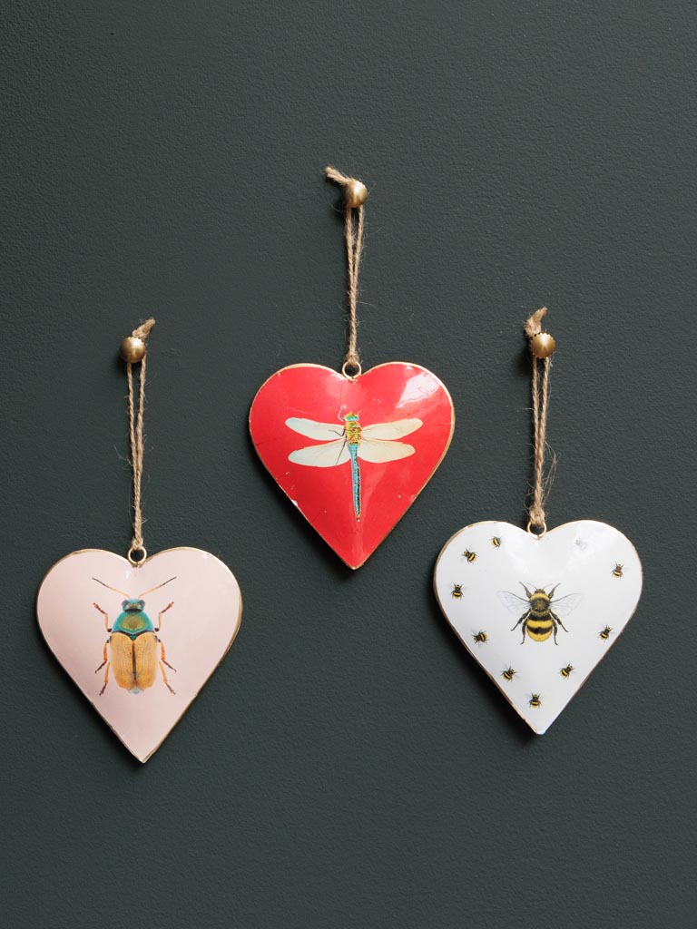 S/3 suspensions Coeurs Insectes - 1
