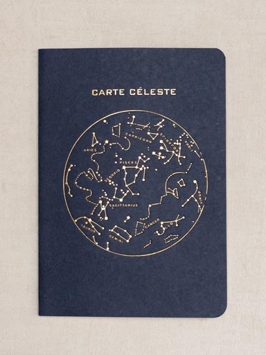 Soft cover notebook A5 carte céleste