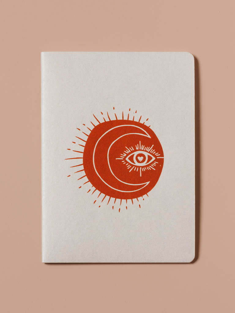 Soft cover notebook A5 terracotta moon - 1
