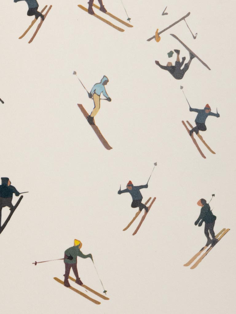 Postcard Skiers with enveloppe - 4