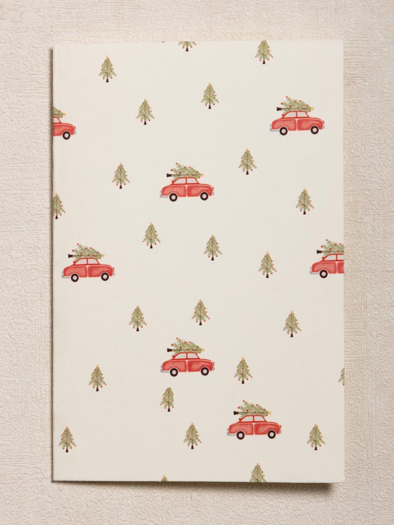 Postcard xmas tree on car with envelope - 3