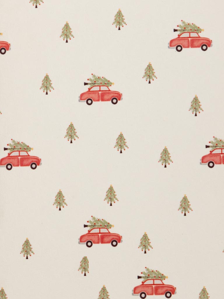 Postcard xmas tree on car with envelope - 4