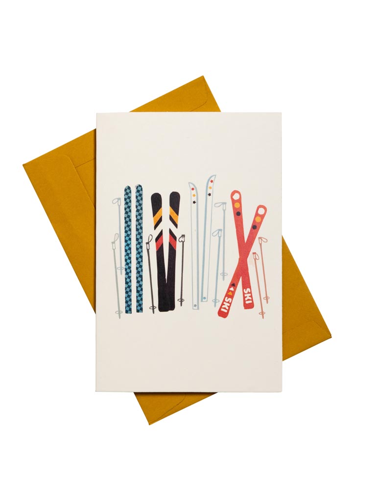 Postcard Ski with enveloppe - 2