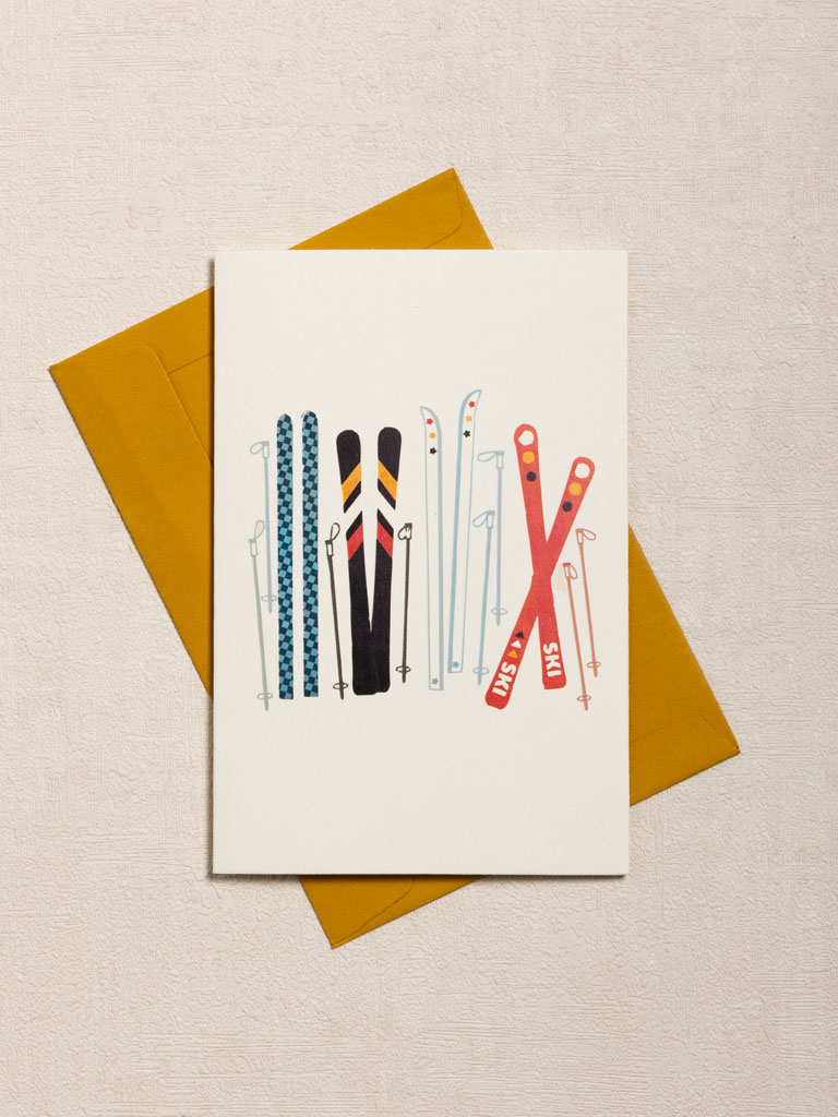 Postcard Ski with enveloppe - 1