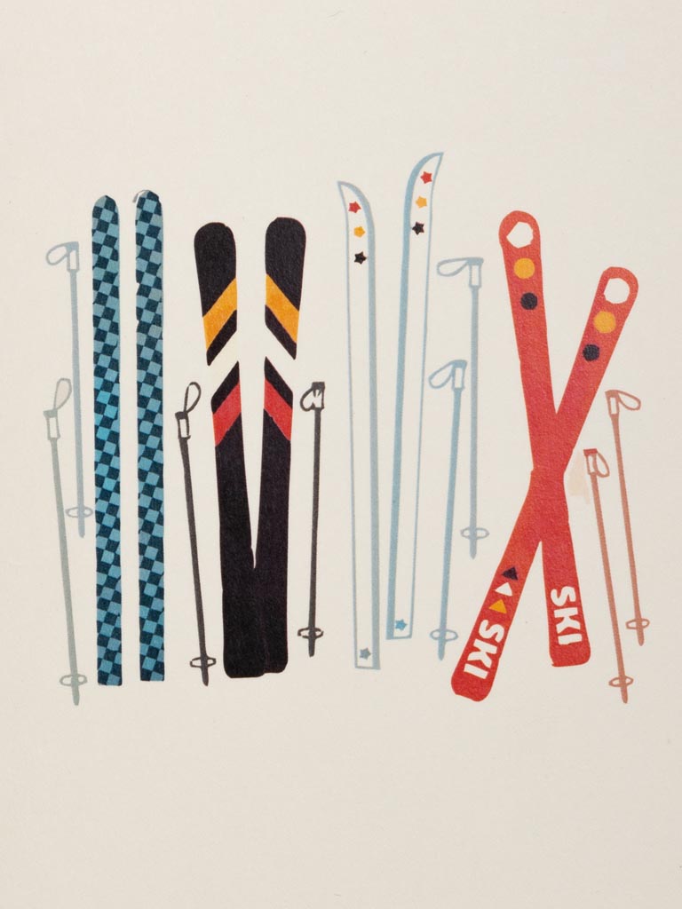 Postcard Ski with enveloppe - 4