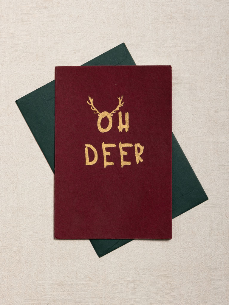 Postcard Oh deer with enveloppe - 1