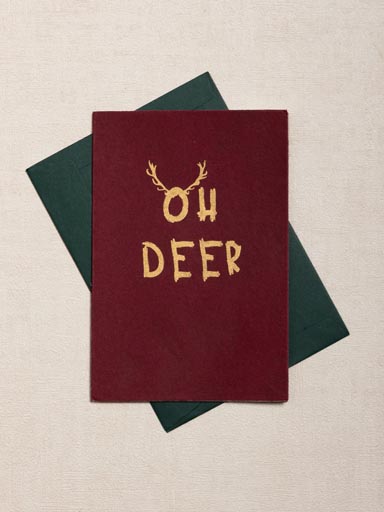 Postcard Oh deer with enveloppe