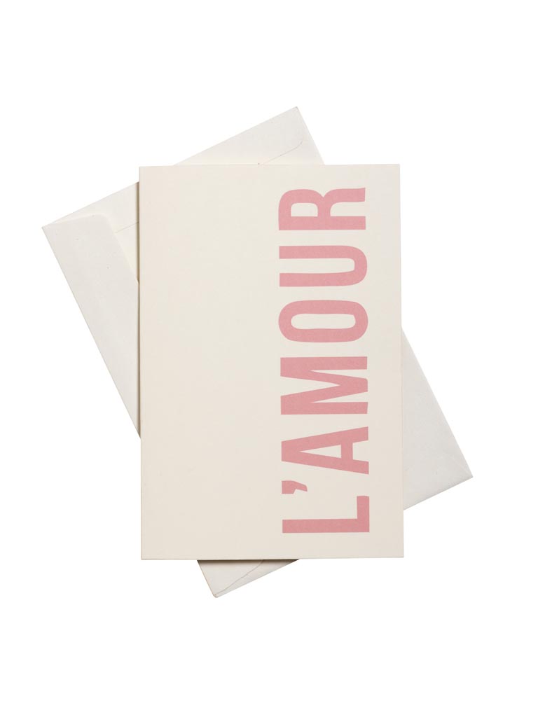 Postcard L'amour with envelope - 2