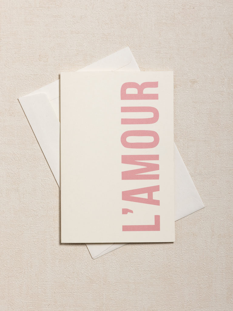 Postcard L'amour with enveloppe - 1