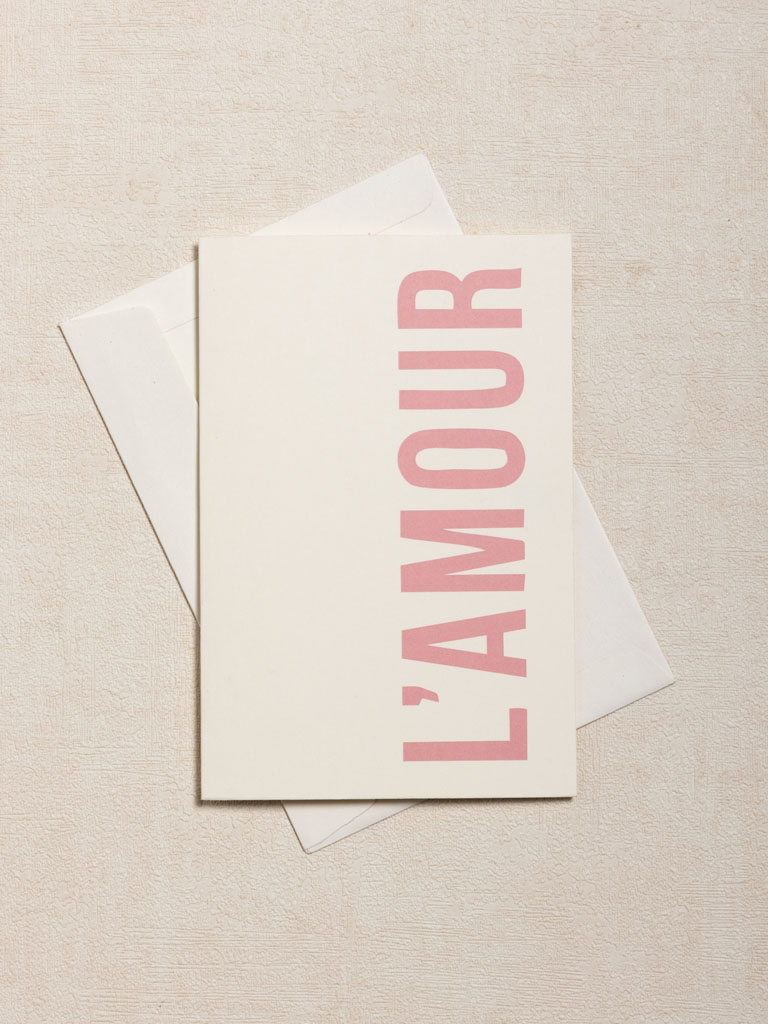 Postcard L'amour with envelope - 1