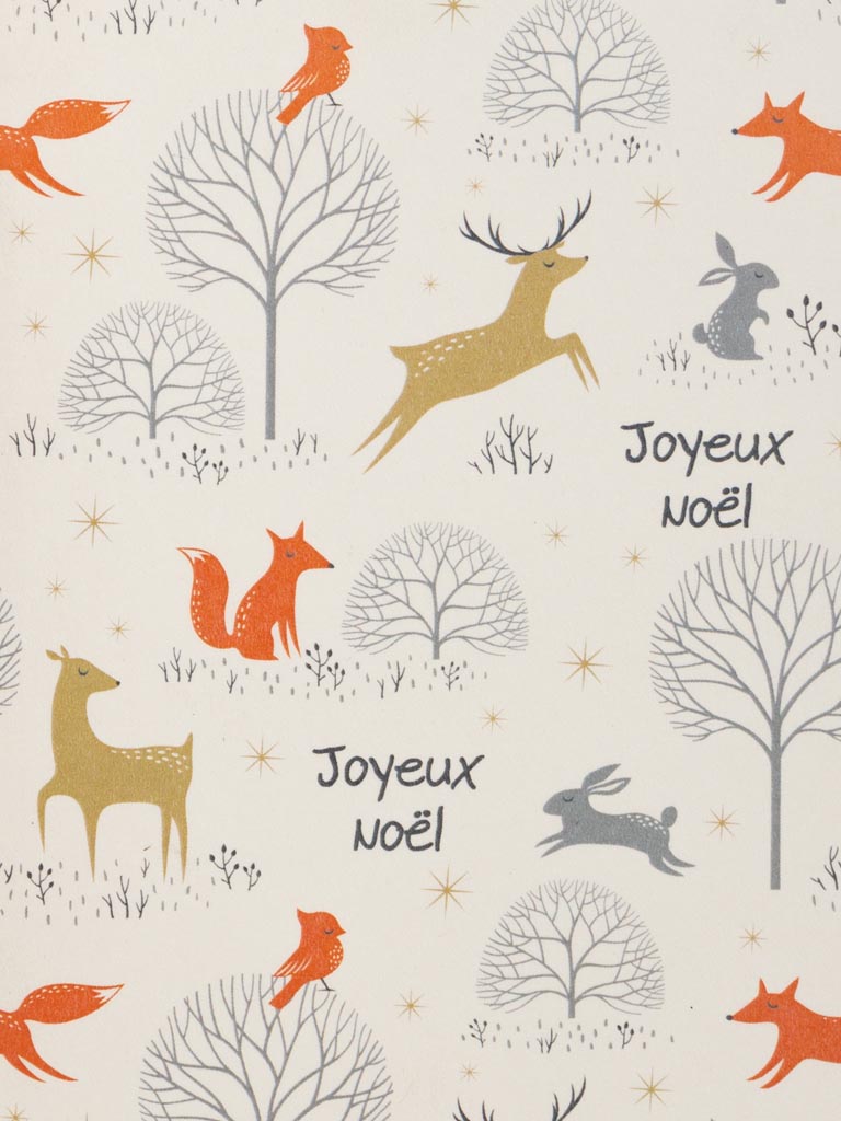 Carte Joyeux Noël en forêt et enveloppe - 4
