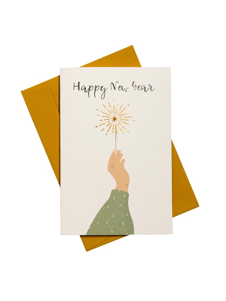 Carte Happy New Year et enveloppe - 2