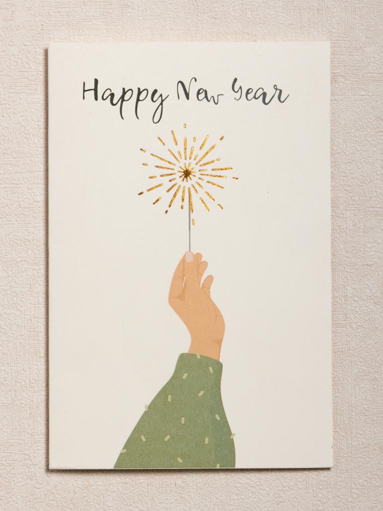 Carte Happy New Year et enveloppe - 3