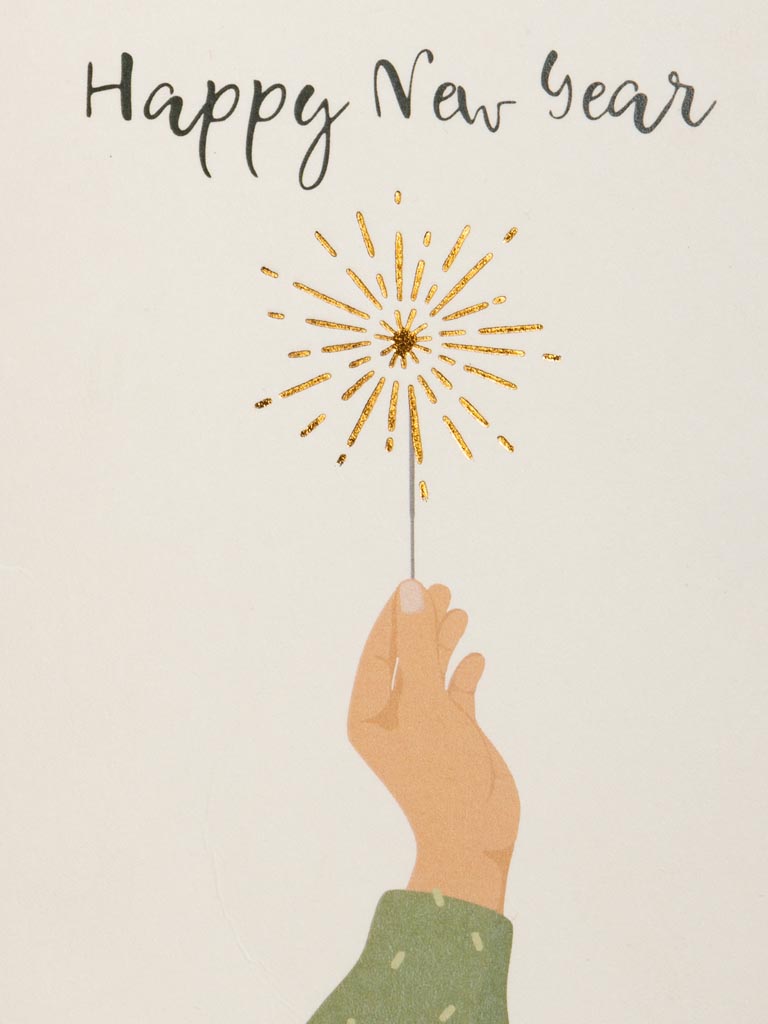 Carte Happy New Year et enveloppe - 4