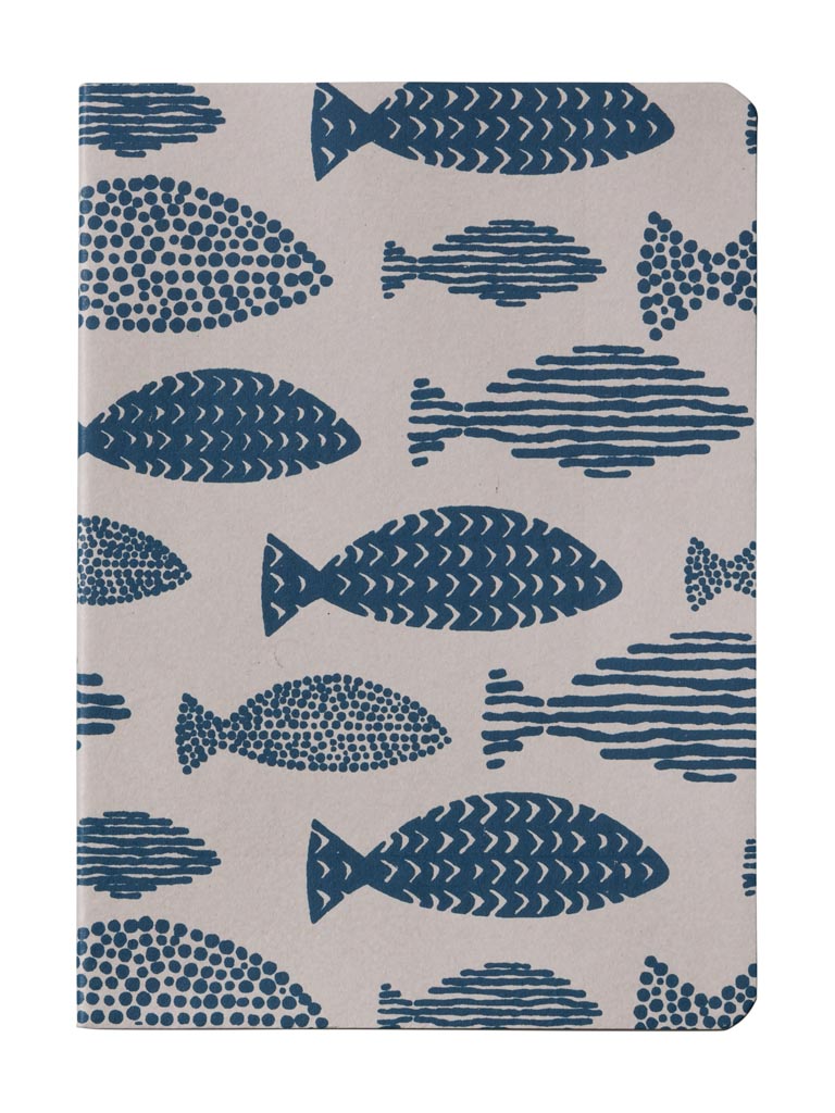 Soft cover notebook A5 blue fishes - 2