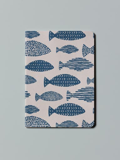 Carnet souple A5 poissons stylisés