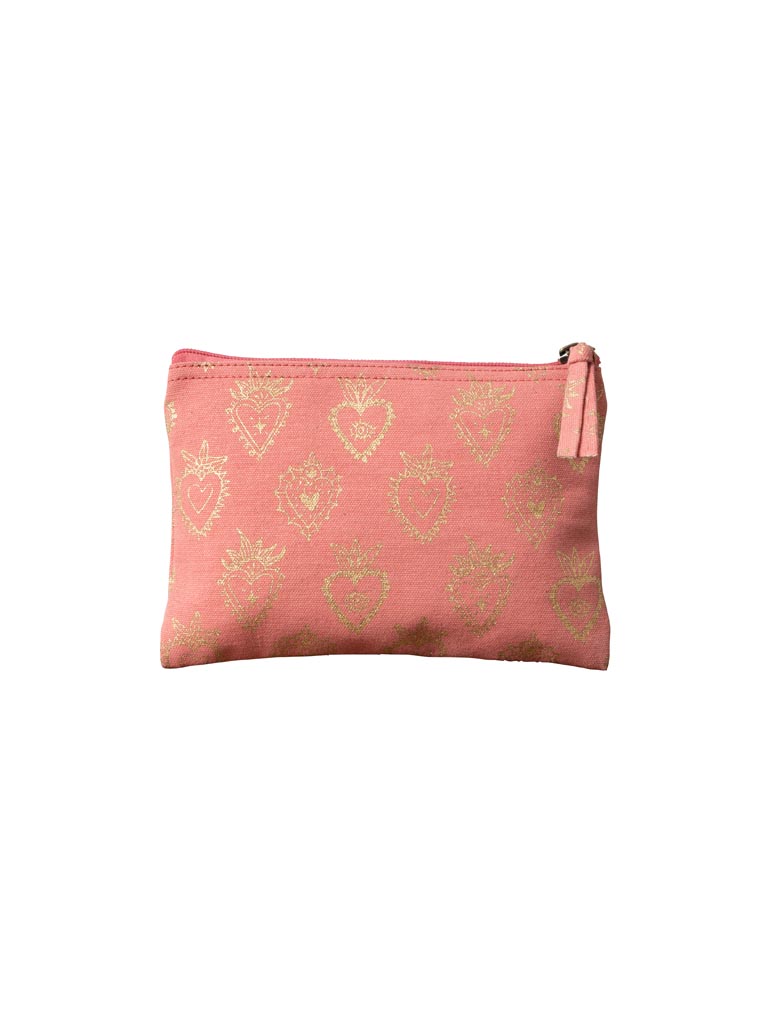 Small pink pouch with golden Ex-votos - 2