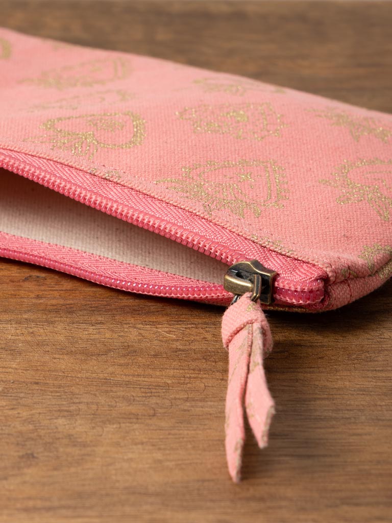 Small pink pouch with golden Ex-votos - 4